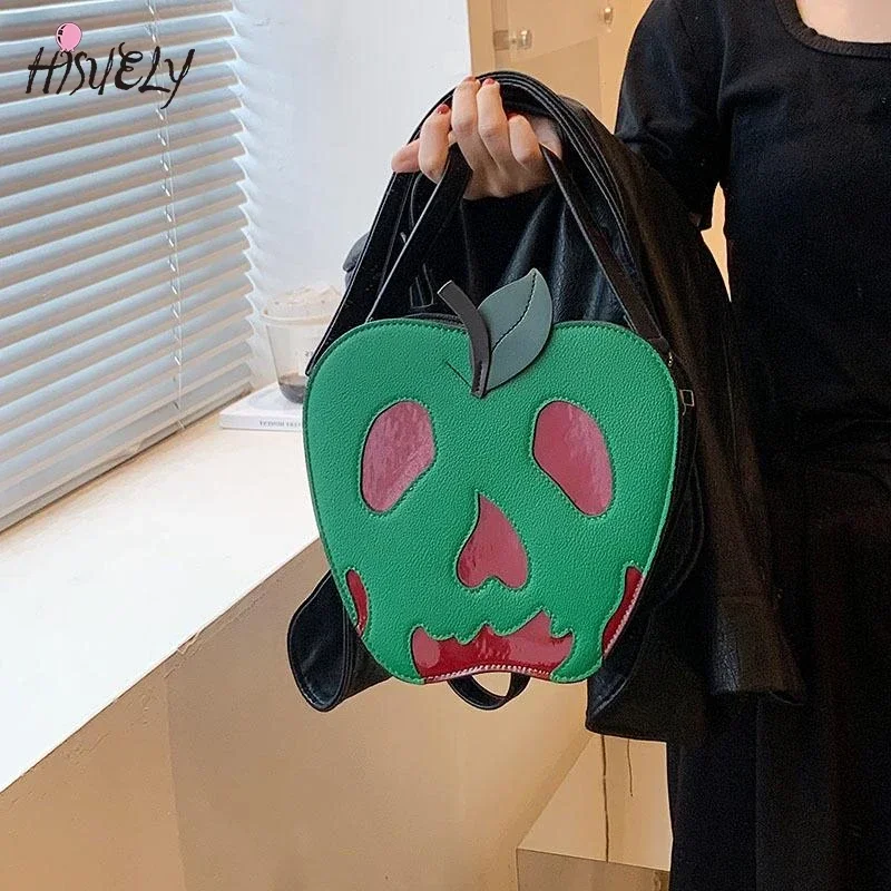 

2025 New Fashion Poisoned Apple Crossbody Bags for Women Funny Girls Shoulder Bag Novelty Handbag Pu Leather messenger Purses