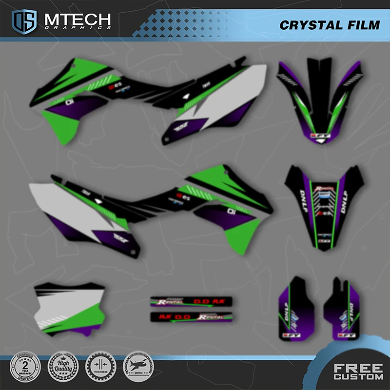 

DSMTECH для Kawasaki KLX 300R, графические фоновые наклейки, наклейки для 2020 2021 2022 2023 KLX 300R 002