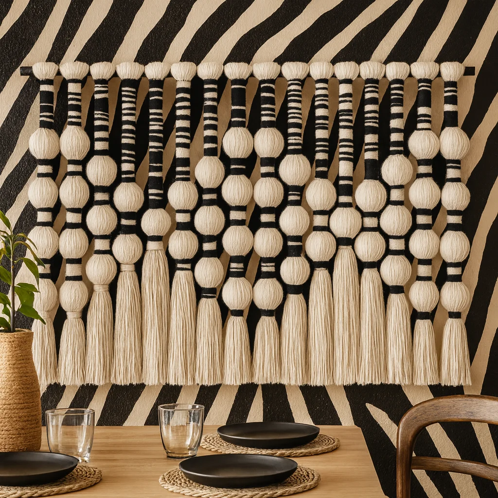 Grand tapisserie en macramé de - Yarn Home Decor avis et prix