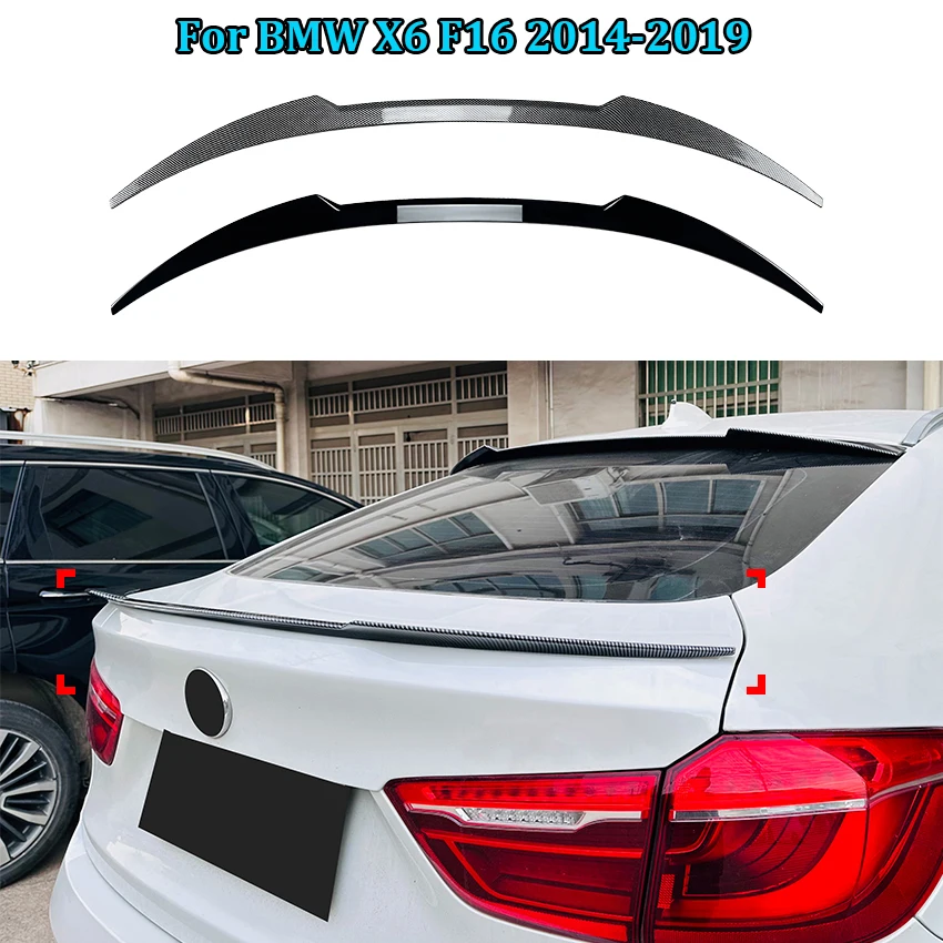 

Rear Trunk Roof Lid Spoiler Wings For BMW X6 F16 2014-2019 Tail Tailgate Splitter Spoilers Lip 2022 2021 Tail Trunk