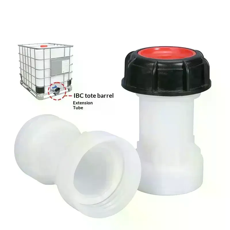 For Mounting IBC Rainwater Tank Canister Outlet S60x6 IT To AG Ton Barrel Pipe Joint Plastic Extension Tube IBC Adapter