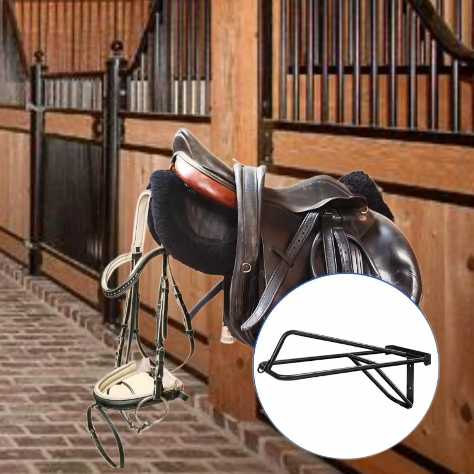 Folding Horse Saddle Rack Saddle Stand for All Types of Saddles Equestrian Accessories Saddle Storage Rack for Tack Room Stable