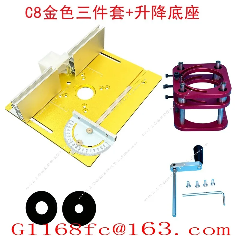 C8 2-in-1 Bakelite Milling andTrimming MachineCountertop Flip-chip Board, Micro Table Saw Panel, Push Ruler Against The Mountain