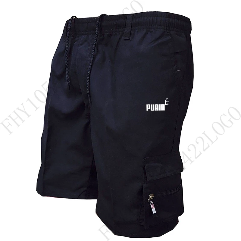 

Men's summer new 2026 fashionable shorts with elastic waist drawstring pocket, comfortable fabric tactical casual solid color ca