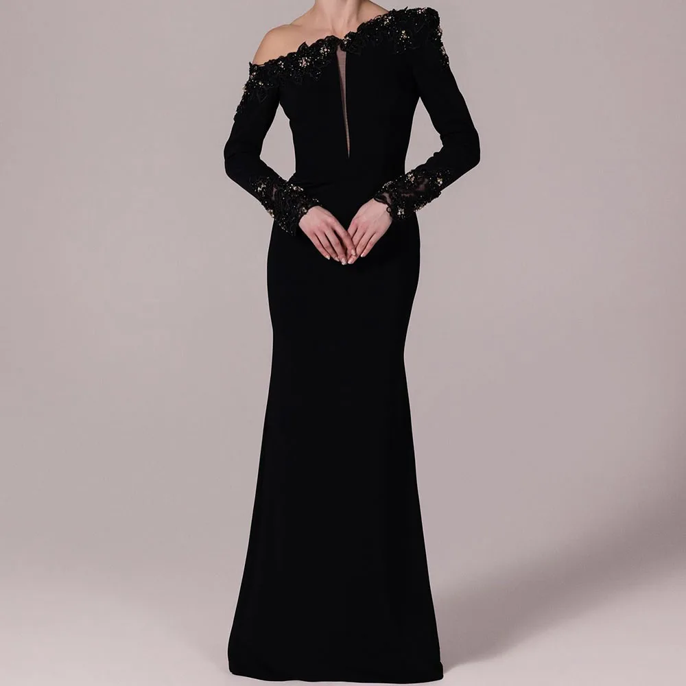 

Индивидуальные вечерние платья трапециевидной формы длиной до пола, на одно плечо, с длинным рукавом, платье для выпускного вечера, модное драпированное вечернее платье с кристаллами и цветами