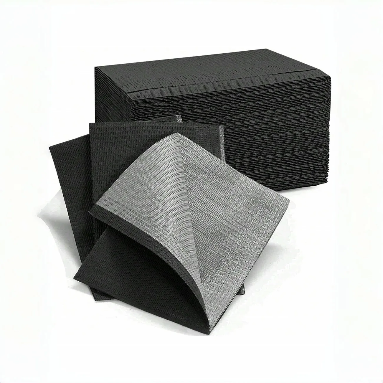 50 Stück Einweg-Nagelkunst-Tischhandtücher, 33,02 cm x 45,72 cm – 3-lagige wasserdichte Zahnlätzchen für oder Tablettabdeckung und Nageltischabdeckung