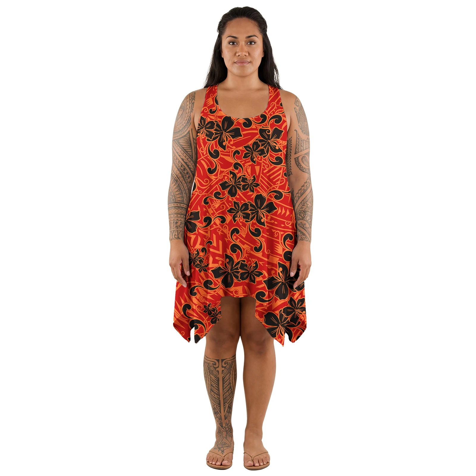 Pattern Custom Hawaiian Plus Size Ladies Wear Polynesian Women Sleeveless Prom Dress Tribal Design Samoan Tank Tops Short Skirts - view 3