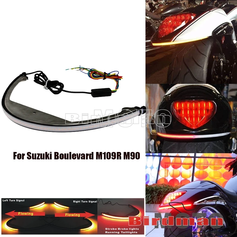 Tail Tidy Fender Eliminator Bracket Bar Sequential Switchback Tail Brake Turn Signal Light For Suzuki Boulevard M109R M90 06-UP