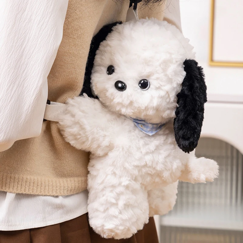 

Cute Plush Cat Crossbody Bag Soft Dog Shoulder Bag Lightweight With Detachable Strap Embroidered Animal Bag For Women Girls Gift