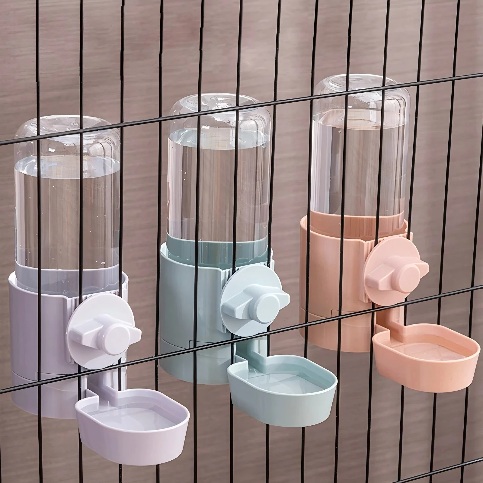 Automatic Pet Bowls Cage Hanging Feeder Pet Water Bottle Food Container Dispenser Bowl For Puppy Cats Rabbit Pet Feeding Product