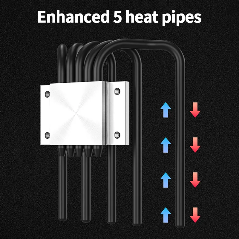 ID-COOLING IS-55 5Heatpipe CPU Cooler Down Pressure Air Cooling radiador para LGA1200/1700/115X AM4 AM5 Mini ITX Compact Platform