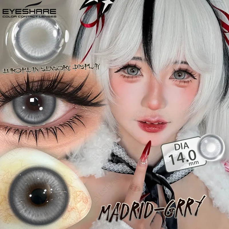EYESHARE Farbige Kontaktlinsen für Cosplay Anime Lila Rosa Niedliche Kontaktlinsen Rote Linsen für Halloween Make-up Blaue Pupillen Y2K Linsen – Detail 27