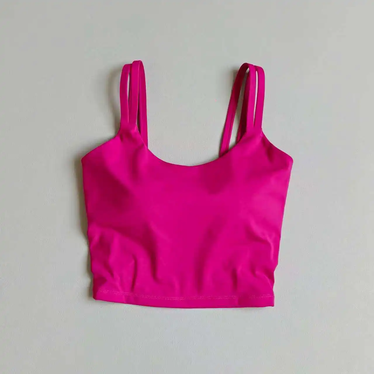 Damen-Sport-BH mit hoher Stützkraft, einteilig, mit festen Cups, Push-Up, stoßfest, schnelltrocknend, atmungsaktiv, Yoga-Top für Laufen und Fitness – Detail 4