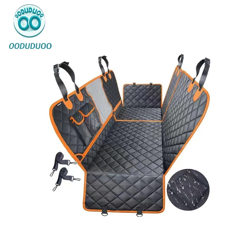 

OODUDUOO Waterproof Dog Car Seat Cover for Back Seat - Heavy Duty Pet Seat Protector, Non-Slip Hammock Style Mat