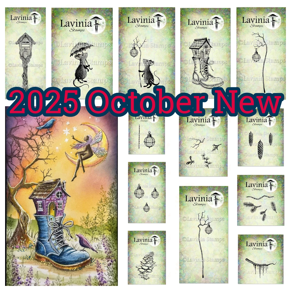 

New 2025 October Lavinia Elf Stamps The Faelight Chronicles Collection Stamps DIY Scrapbooking Gift Card Inlay Dies Cut Stencils