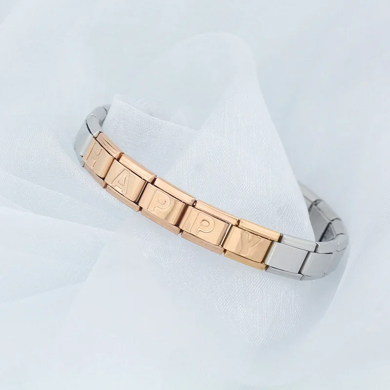 Hapiship-سحر إيطالي من الفولاذ المقاوم للصدأ ، 26 حرفًا ، ديزي أصلي علوي ، سوار مناسب 9 ، صنع المجوهرات ، DIY ، DJ448 ، جديد