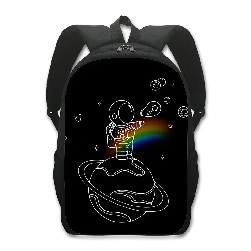 Espaço dos desenhos animados astronauta impressão mochila galáxia sacos de escola moda daypack para adolescente menino menina esporte caminhadas viagem mochilas portátil