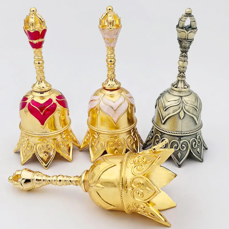 الرجعية اليد جرس الذهبي عشاء جرس بصوت عال واضح الصوت خمر نمط لمطعم الكنيسة المدرسة الفصول الدراسية ديكور الرجعية #5