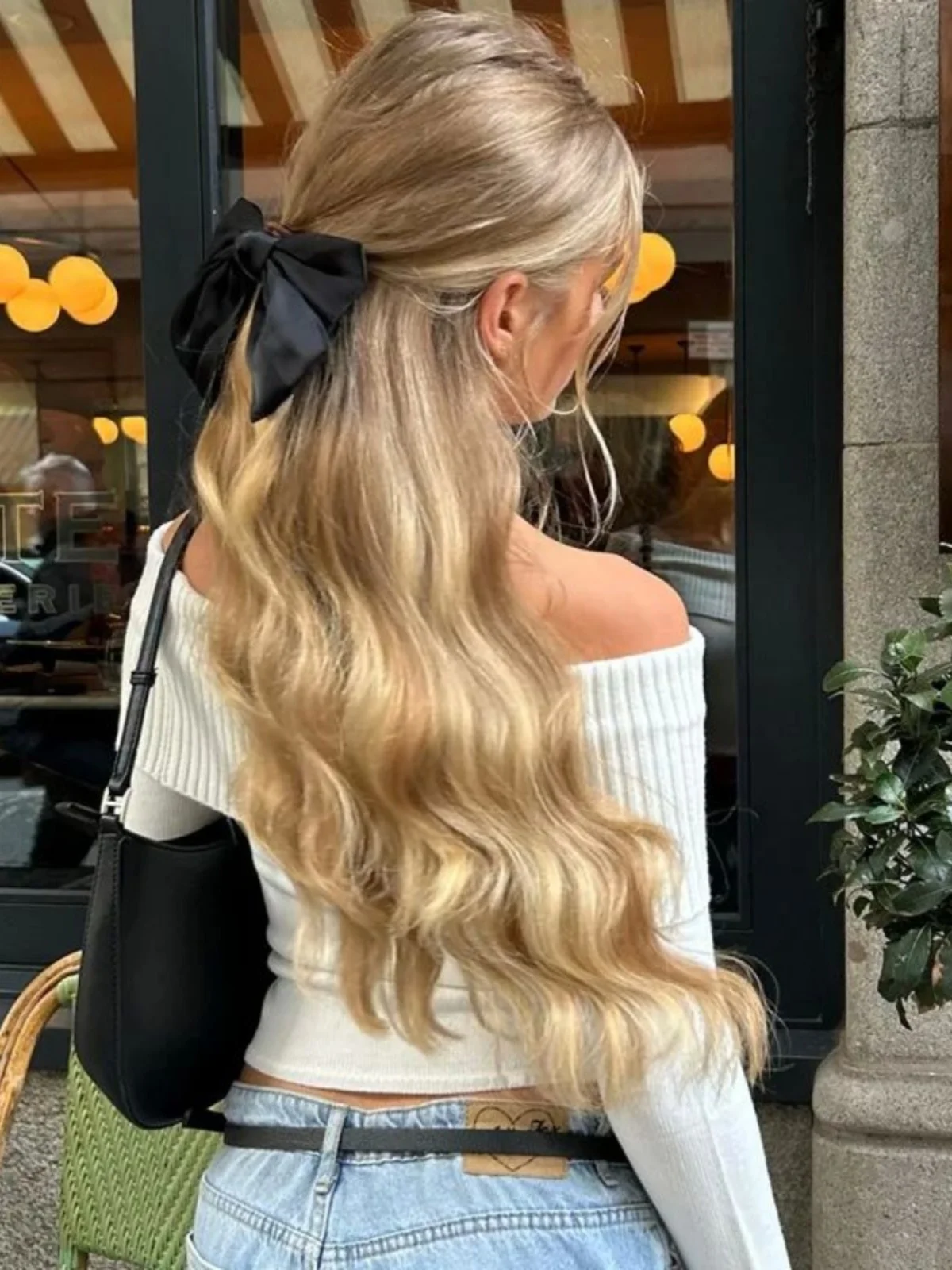 

Sexy Long Sve Knitted One oulder Top Street Sle Slim Fit Color T-irt for Young Women Spring Season Regular Length