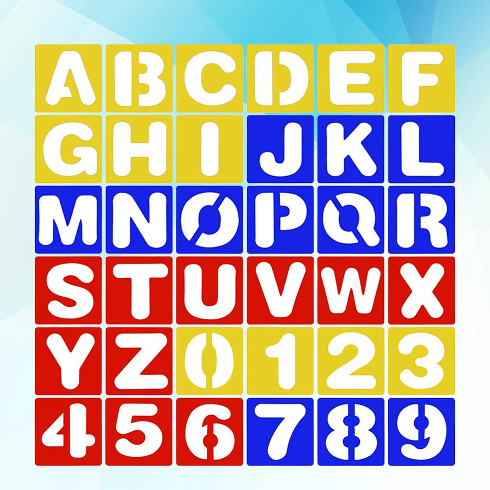 

Letter Stencils Alphabet Painting Templates Drawing Stencils Sheets Waterproof PET Craft School Projects DIY Album Gift Card