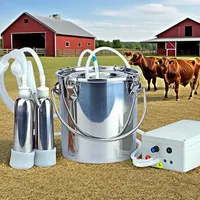 3L/5L Automatic Electric Milking Machine With Vacuum Pump Pulsation Milker For Cow Sheep Goat Dairy Equipment Farm Tool Milking