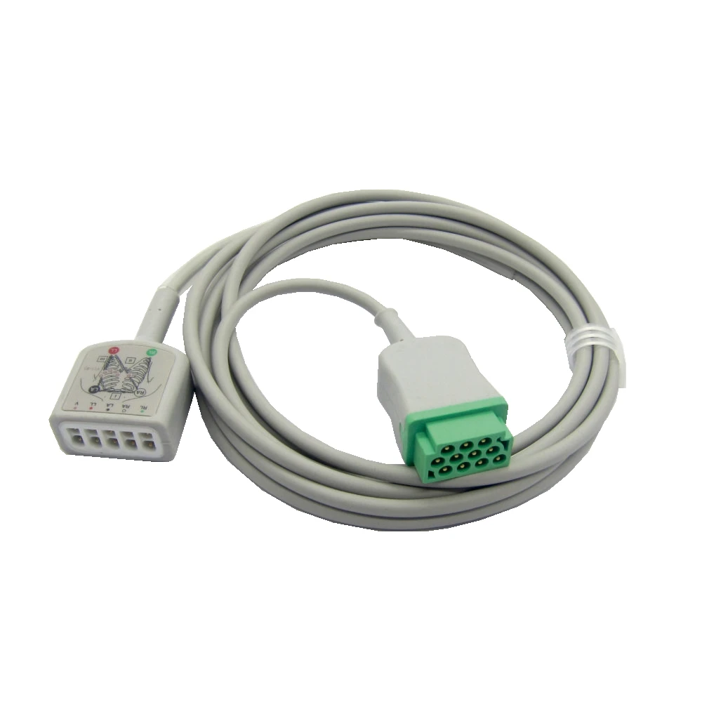 Compatible With GE ECG 5-leads Trunk Cable For 3-5 Leads Patient Monitor