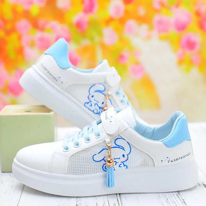 Cute Cinnamoroll Shoes Sanrio Kawaii Anime Children Sneakers Girls Heart Cartoon Soft Bottom Anti-Slip Tenis Gift for Kids