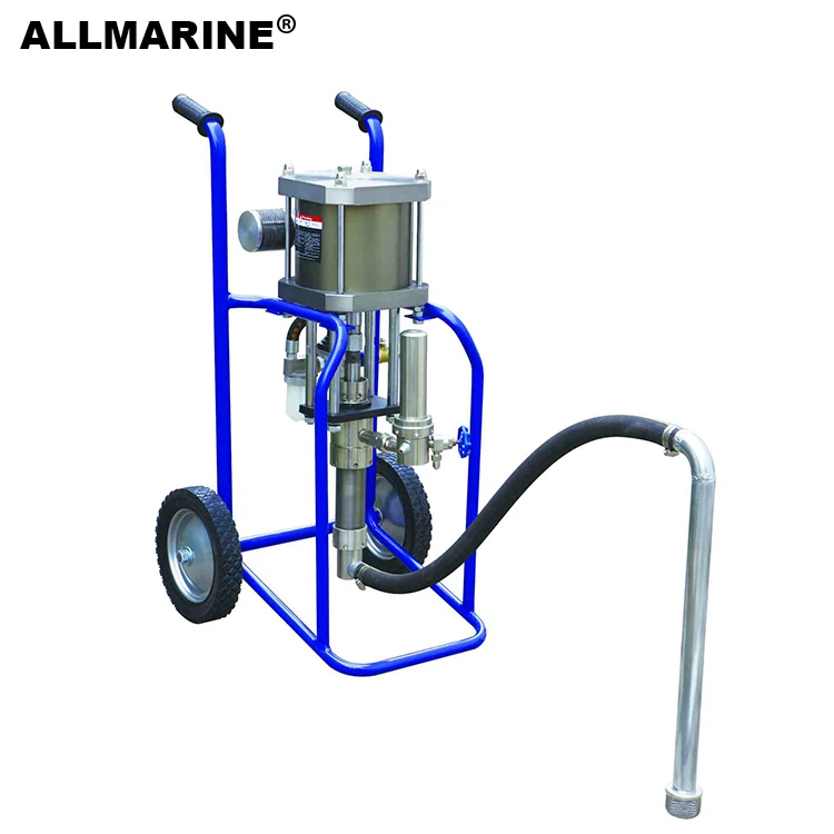 34:1 High-Pressure Pneumatic Airless Paint Sprayer with 1.4/1.7mm Nozzles 5.6L/min Flow for Ship Repair Steel Structure Painting