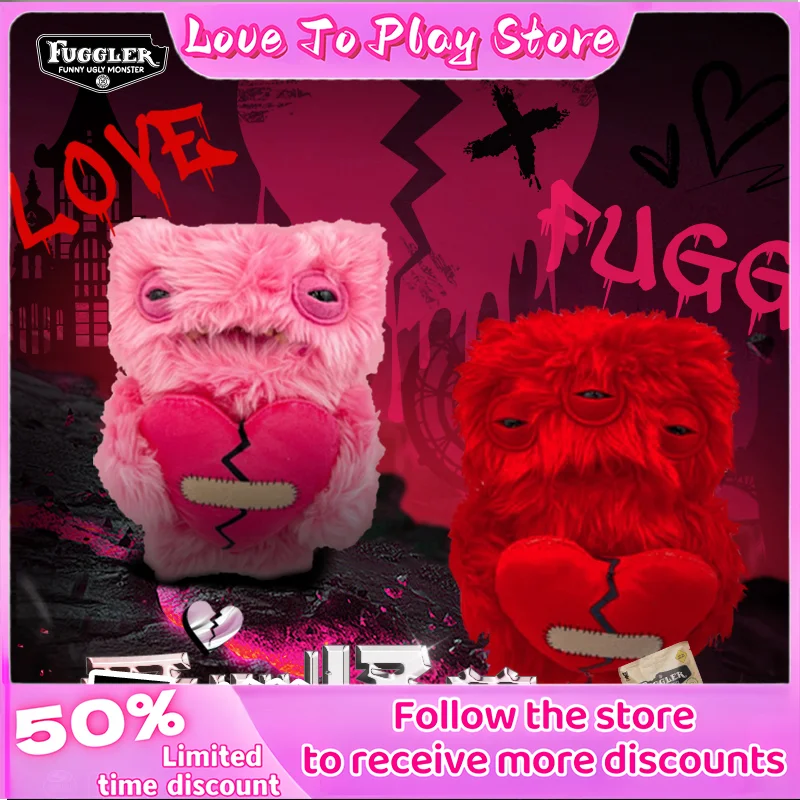 

Hot Fuggler Genuine 23cm Cute Teeth Monster Love Monster Series Funk Teeth Treasure Ugly Cute Funny Plush Doll Cotton Doll Gift