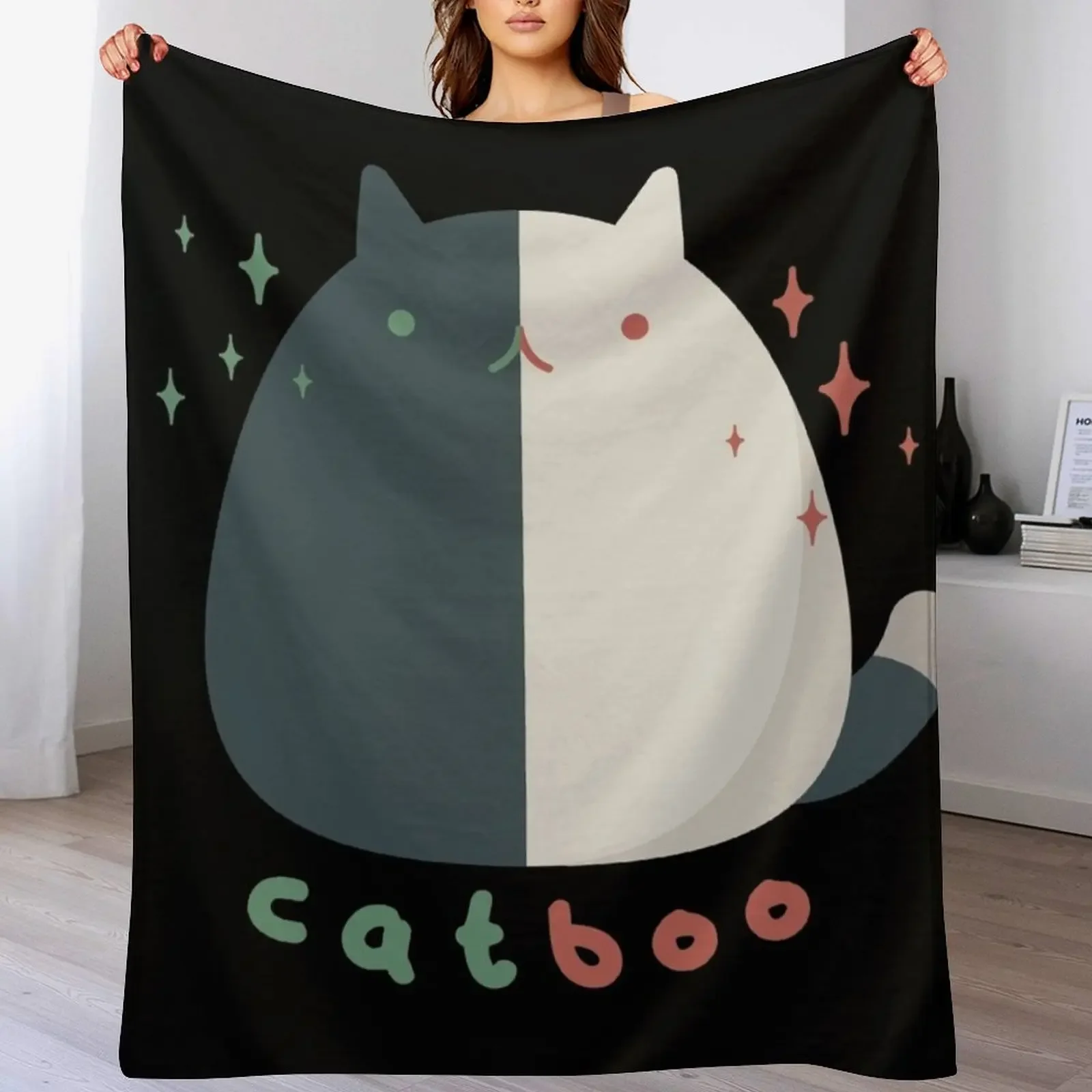 

Ranboo cat Throw Blanket Personalized Gift Picnic Vintage Hairy Blankets