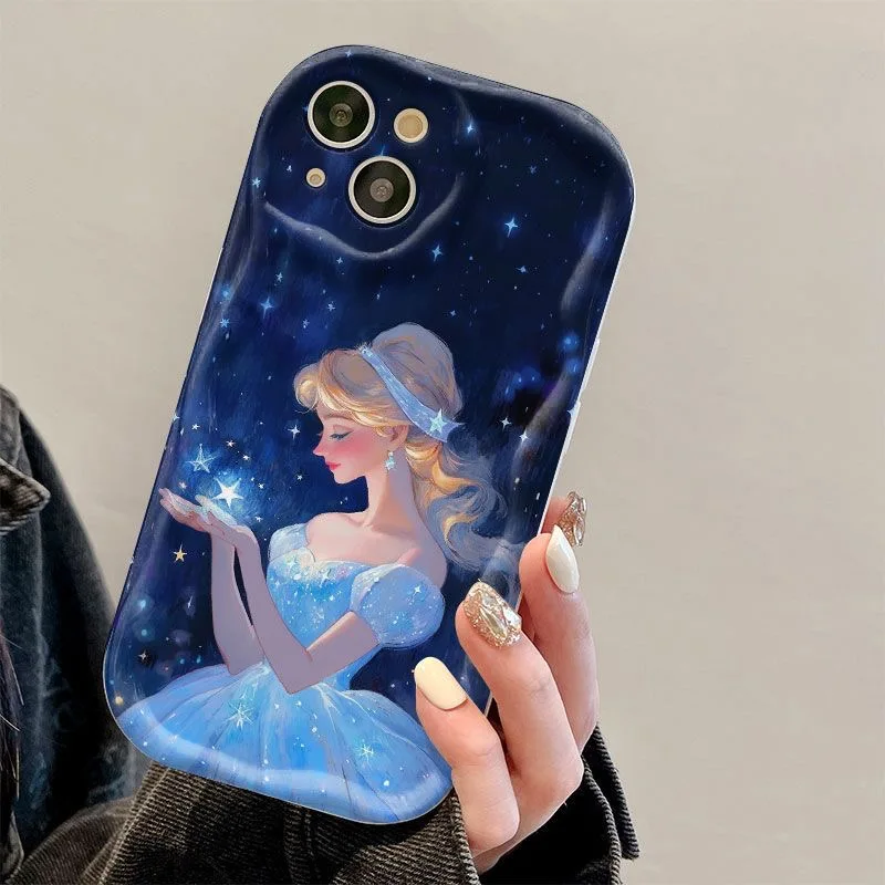 Fundas de teléfono de dibujos animados de Disney, carcasa trasera de princesa bella para iPhone 15, 14, 13, 12, 11 Pro Max Plus, 7, 8, X, XR, XSMax