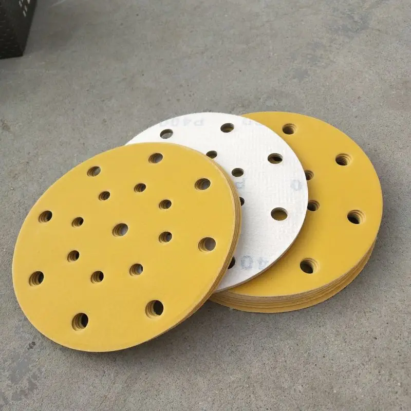 

Желтая сухая наждачная бумага с 6 дюймов и 17 отверстиями с шерстяной подложкой для шлифовальных машин Festo 150 мм, зернистость 80-600