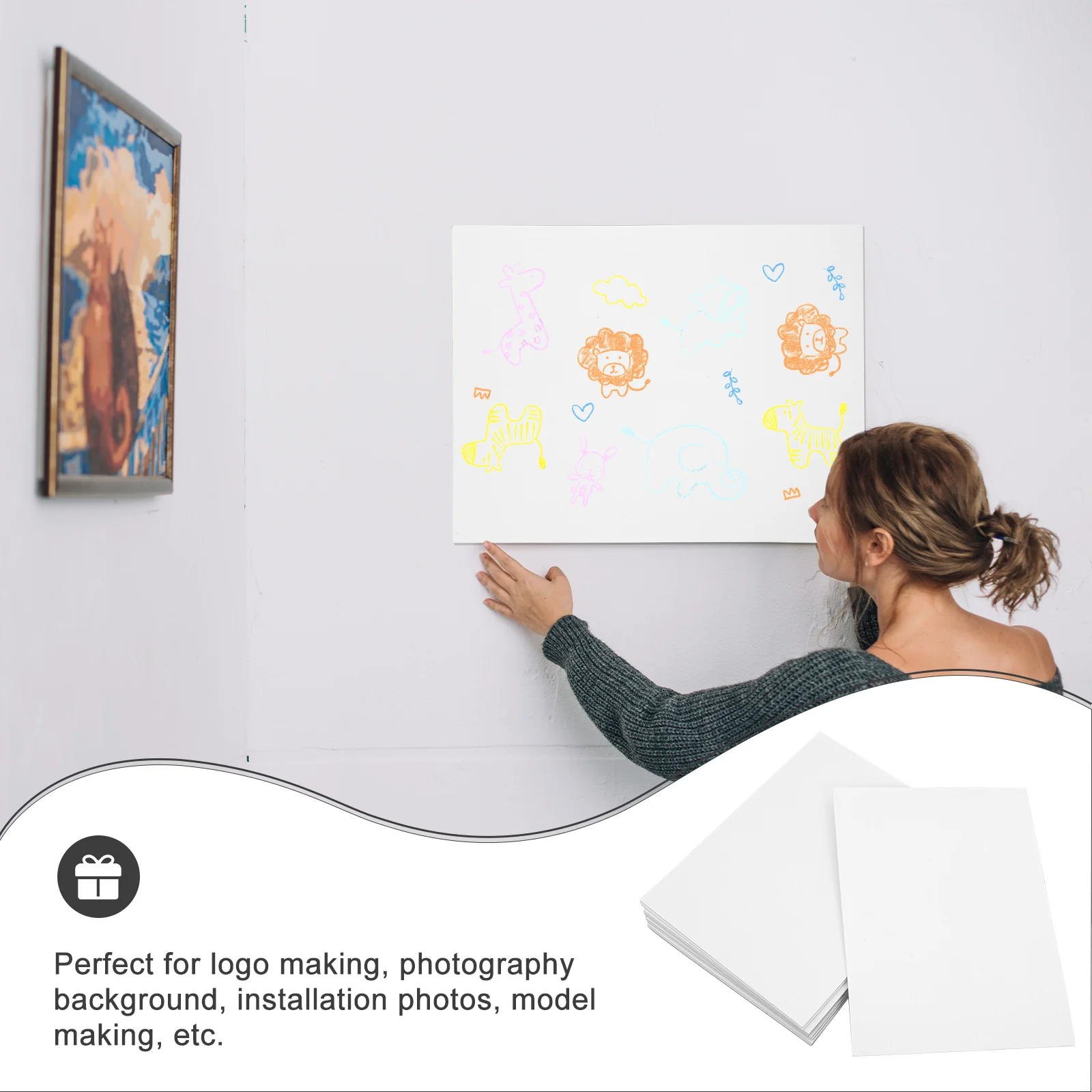 

10Pcs Foam Boards Large Thick Blank Poster Board DIY Foam Sheets for Multi-Function Craft Cosplay Prop Making Large Poster Board