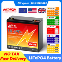 12V 20Ah Lithium LiFePO4 Deep Cycle Battery with BMS Lithium Iron Phosphate Rechargeable Battery for Solar Lighting camping