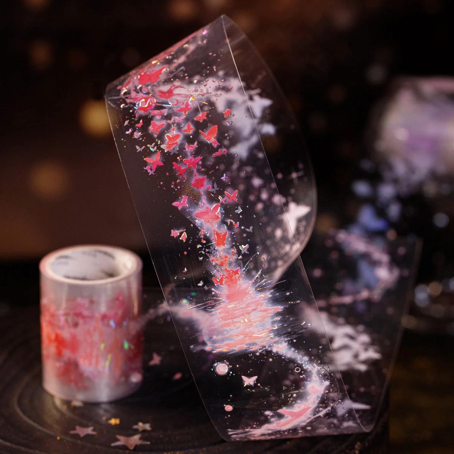 1pcs/lot DIY Decoration Adhesive Tapes Butterfly shadow hazy  Pet tapes Stickers Masking Tapes