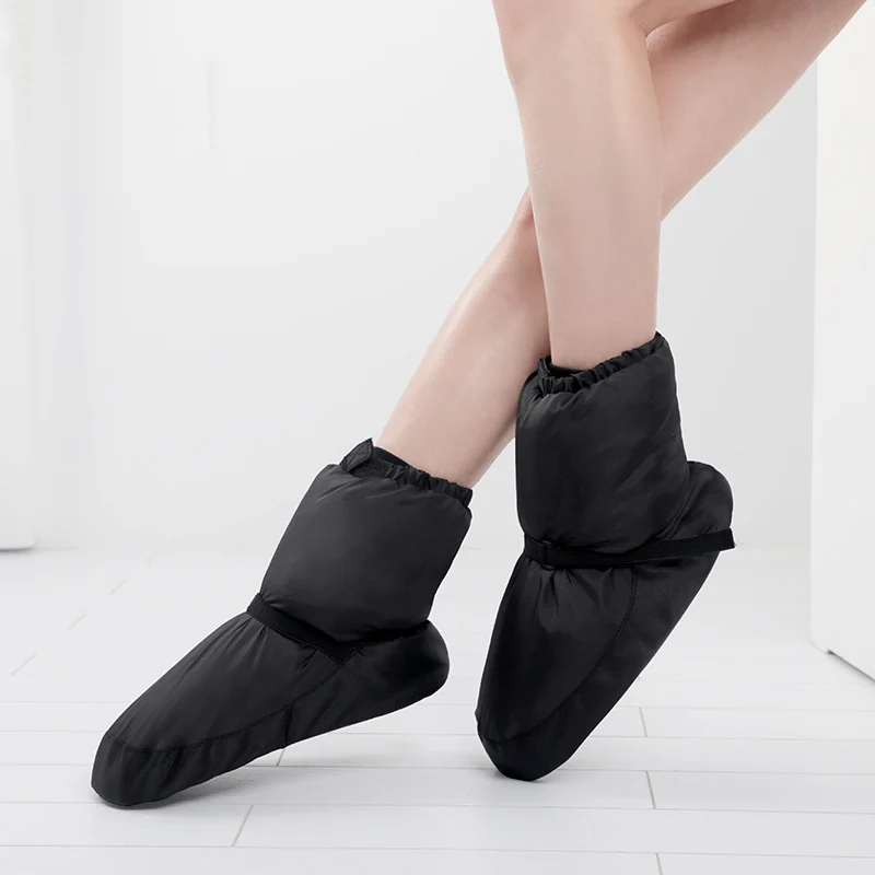 Warm-up Winter Dance Boots Soft Soles Training Women Ballet Shoe Warm Up Booties Girls Point Emboridery Dancing Shoes