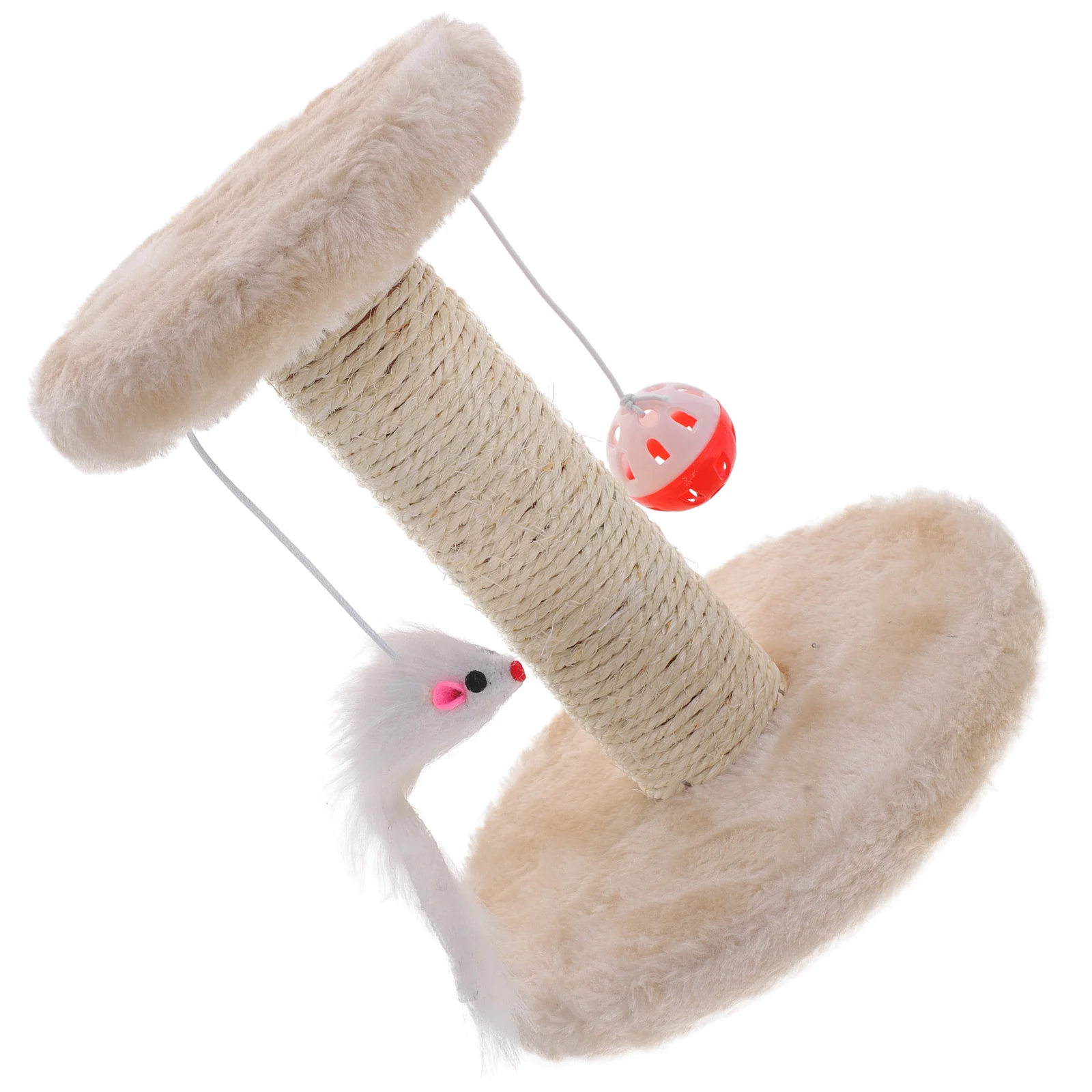 

Cat Scratch Post Cute Scratching Decorate Wear-resistant Kitten Scratcher Beige Posts Indoor Reusable Pole