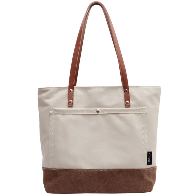 Bolso de mano de alta capacidad para mujer, bolsa de compras de lona, bolso de mensajero de hombro de viaje grande, bolso de viaje femenino, nuevo,