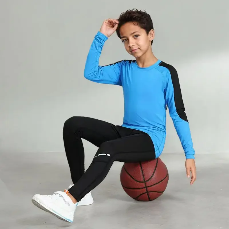 

Sports Suit for Children Kids Quick Drying Thermal Underwear Boy Compression Sportswear for Running Sweat Absorbing Sportswear