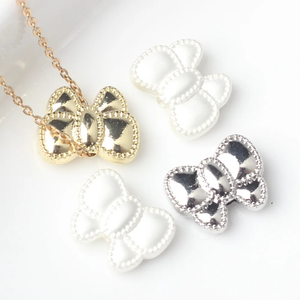 10 Pieces/bag Simplicity Alloy Butterfly Shape Loose Bead DIY Bracelet Necklace Accessories