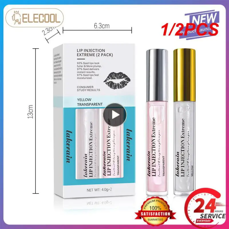 1/2PCS Lip Injection Extreme Lip Plumper istantaneamente carnoso Cura delle labbra Iniezione delle labbra Gloss Aumenta l'elasticità delle labbra Ridurre le linee sottili