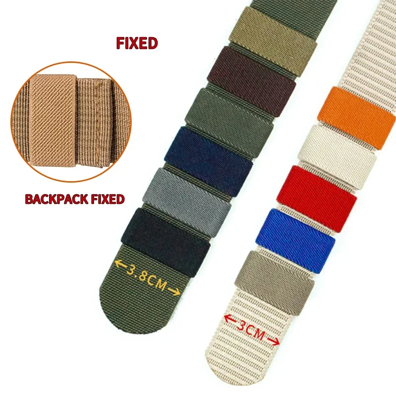 5PCS Belt Elastic Ring Multicolor Twill Elastic Fixed Trouser Belt Intermediate Finger Ring Outdoor Backpack Strap Arrangement