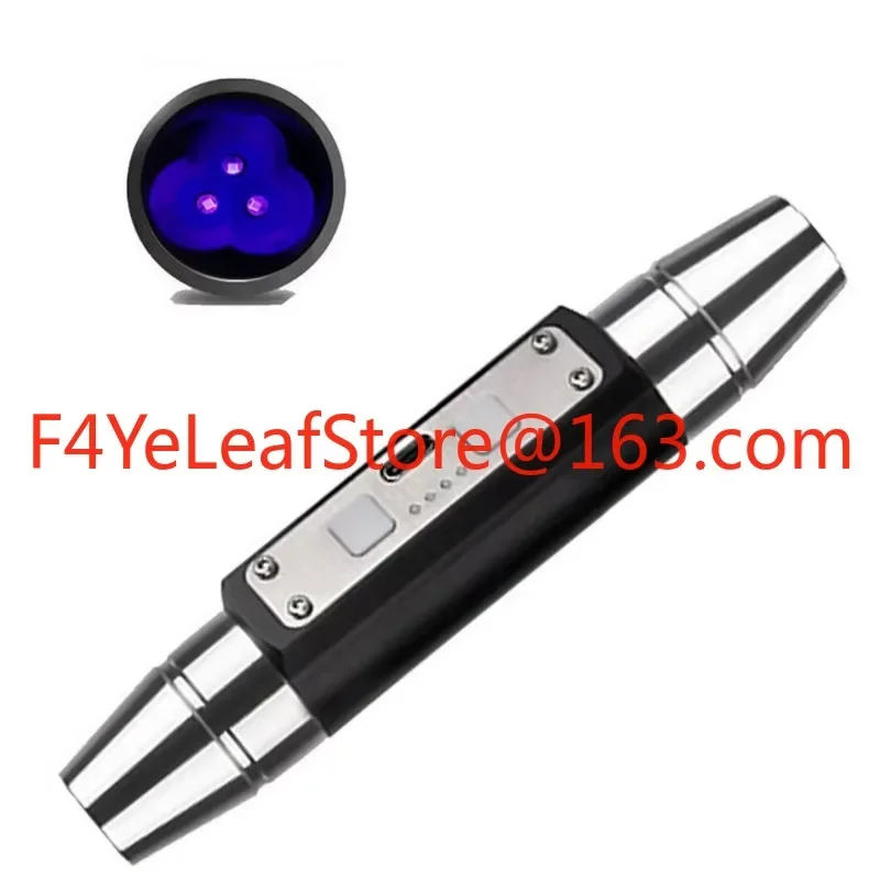 Shortwave ultraviolet flashlight 254nm 365nm 395nm invisible ink stamp detector UVA UVC black light LED flashlight