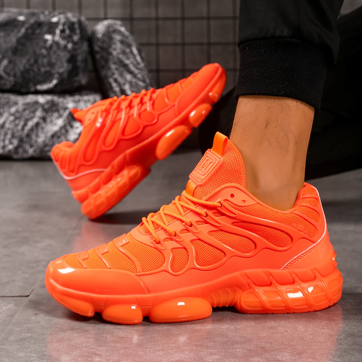 

Мужская спортивная обувь, модные повседневные классические сетчатые дышащие противоскользящие молодежные кроссовки для бега на толстой подошве для мужчин