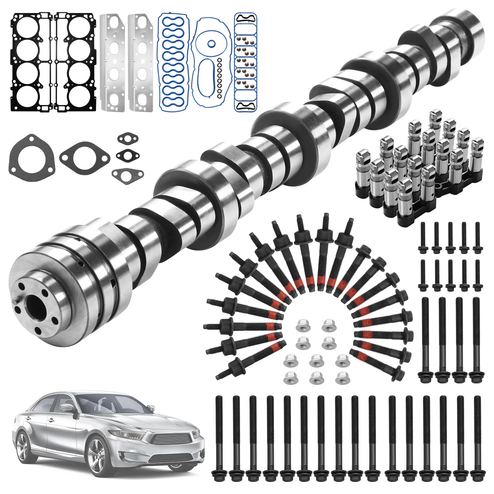 

Engine Full Gasket Set With Head Gasket Camshaft Valve Lifters & Bolt Set For 2009-2015 Jeep Grand Cherokee 5.7L V8 Engines