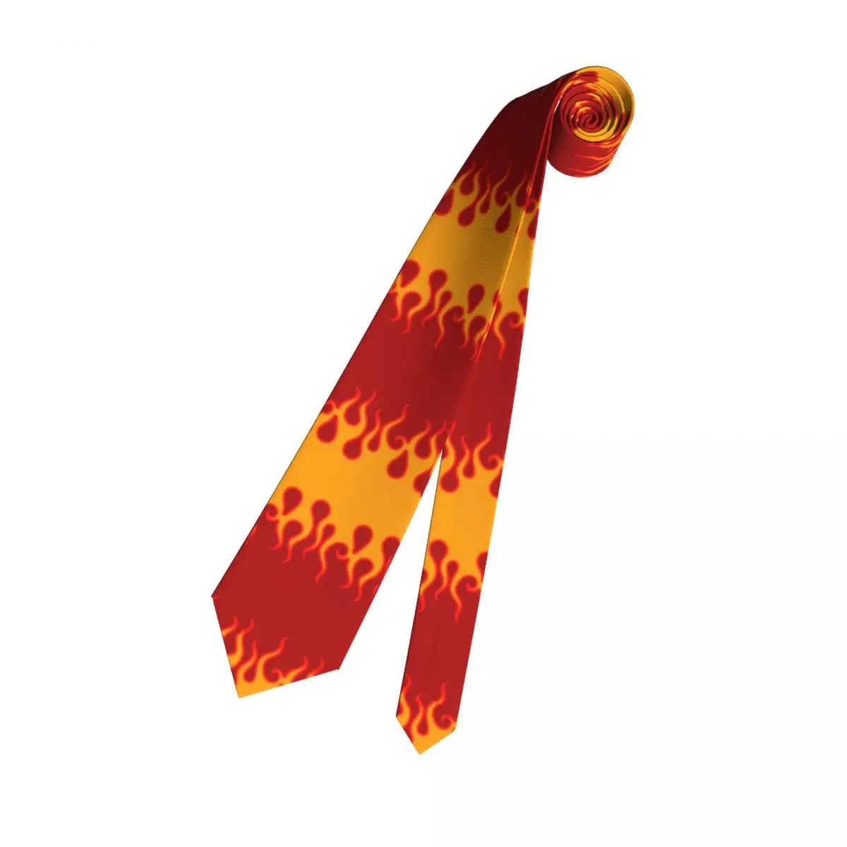 Custom Red Hot Fire Racing Flames Tie Mens Formal Silk Neckties for Party