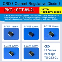 CRD / CURRENT REGULATIVE DIODE L-183 L-1822 L-2227 L-2733 L-3339 SMD SOT-89-3L NEW 20PCS/LOT