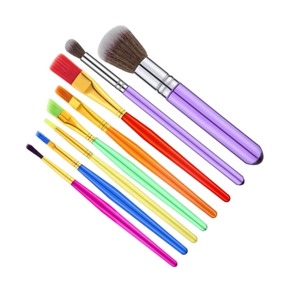 

8pcs Multi-Function Plastic Decorating Brush Set Food Grade Cake Dessert Tool For Baking Diy Cookie Tool Soft Tips
