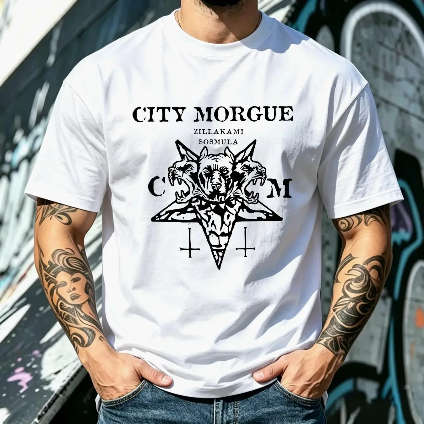 washed T Shirt City Morgue merchandise As good dead ZillaKami SosMula greyday long or short sleeves vintage Washed graphic