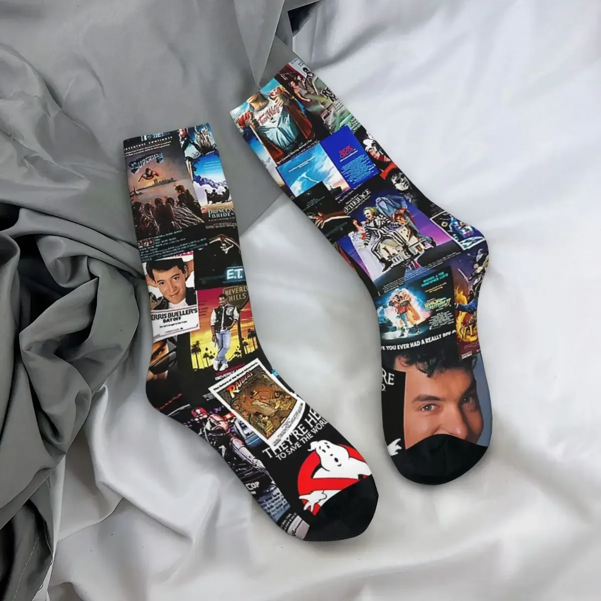 Calcetines de pósteres de películas de los años 1980, medias de alta calidad, calcetines largos para todas las estaciones, accesorios para regalos de navidad Unisex